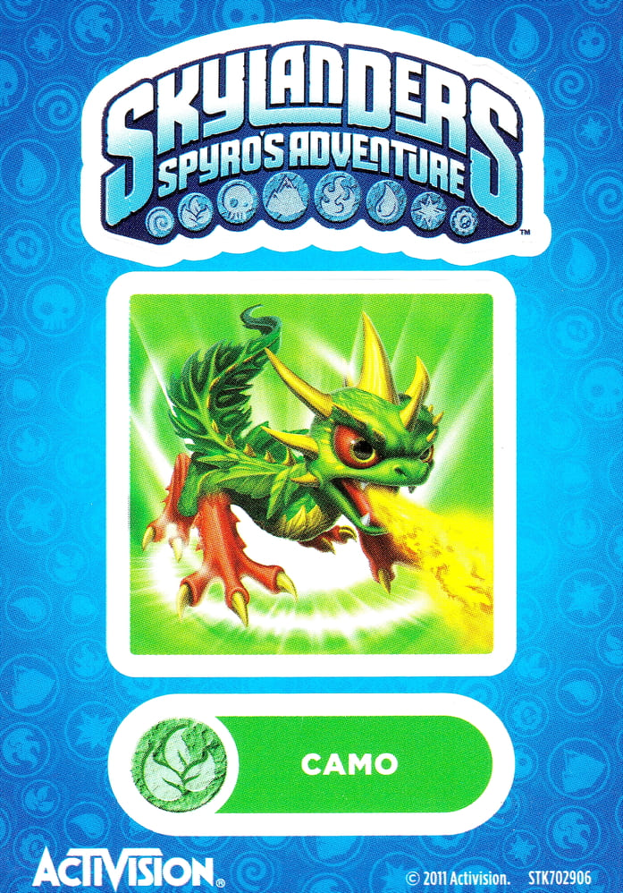 Skylanders Spyros Adventure Camo Aufkleber