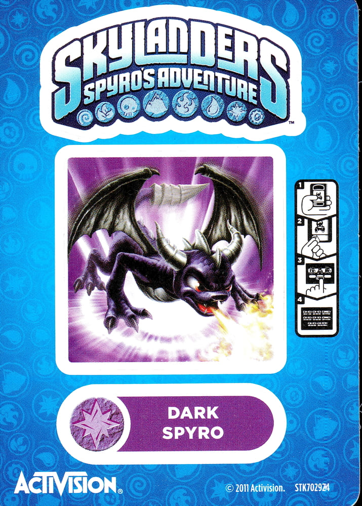 Skylanders Spyros Adventure Dark Spyro Aufkleber
