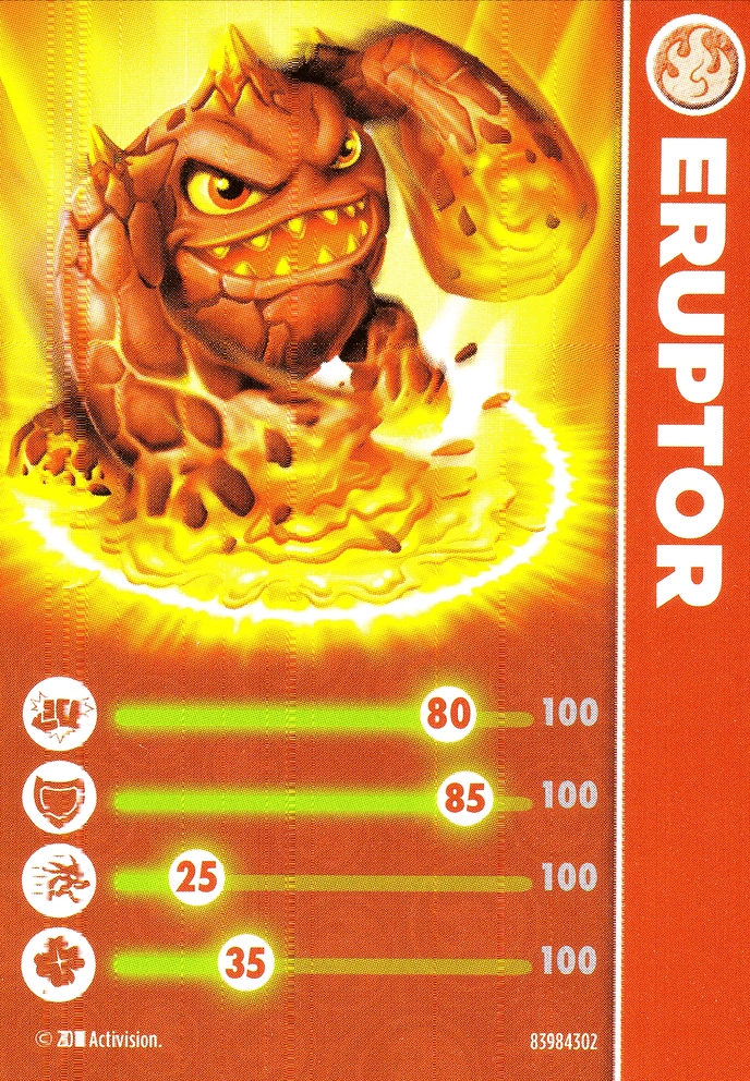 Skylanders Spyros Adventure Eruptor Karte