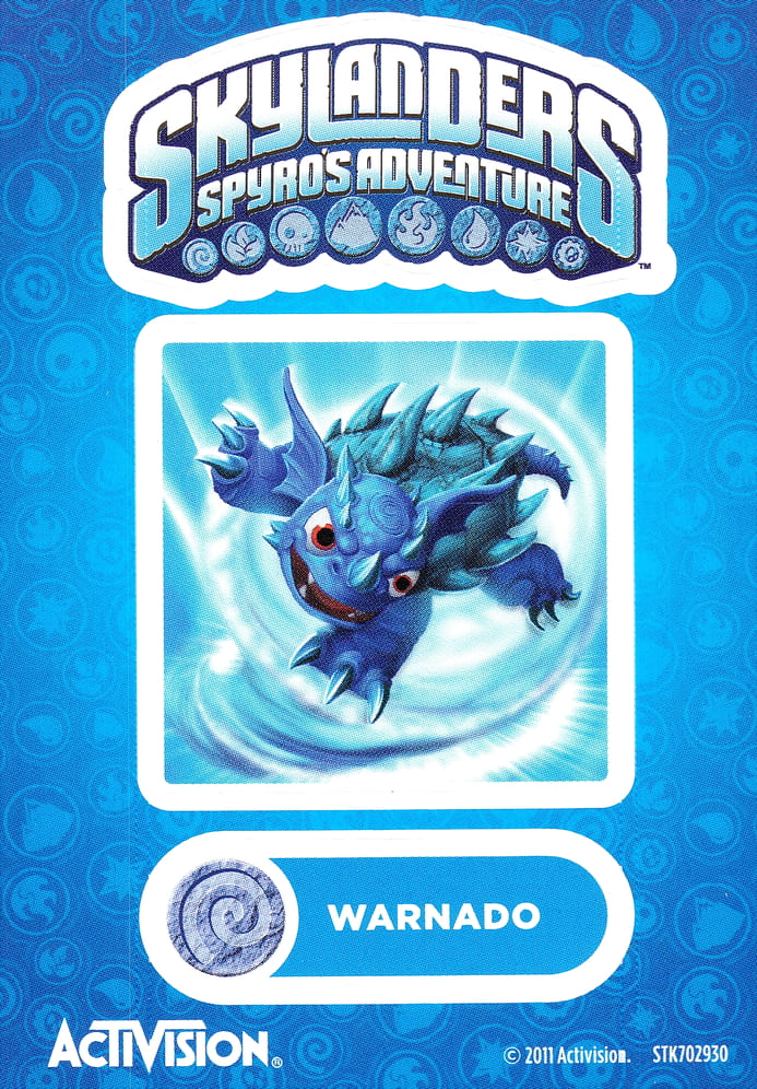 Skylanders Spyros Adventure Warnado Aufkleber