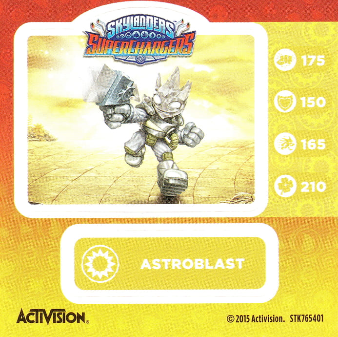 Skylanders Superchargers Astroblast Aufkleber