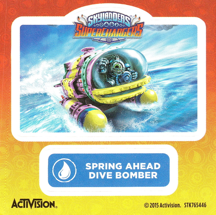 Skylanders Superchargers Spring Ahead Dive Bomber Aufkleber
