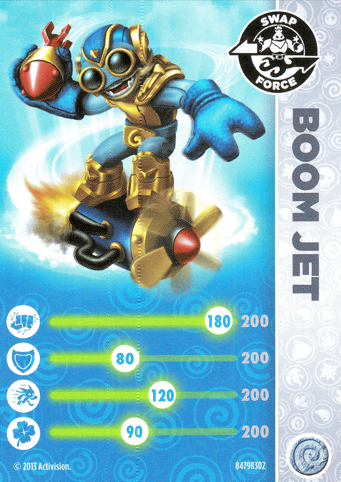 Skylanders Swap Force Boom Jet Karte