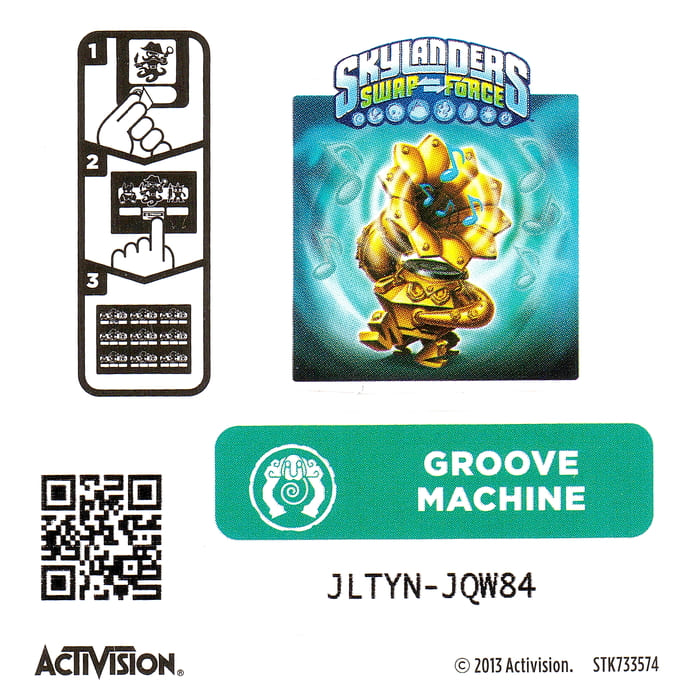 Skylanders Swap Force Groove Machine Aufkleber
