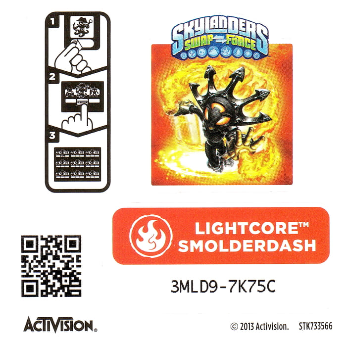 Skylanders Swap Force Lightcore Smolderdash Aufkleber