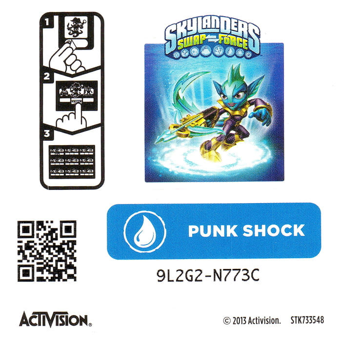 Skylanders Swap Force Punk Shock Aufkleber
