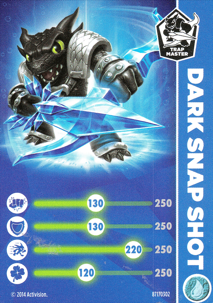 Skylanders Trap Team Dark Snap Shot Karte