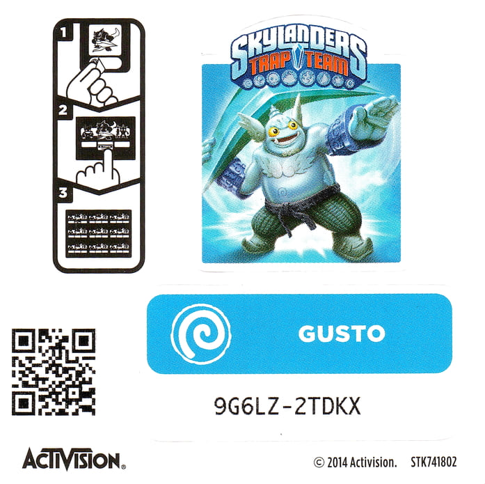 Skylanders Trap Team Gusto Aufkleber