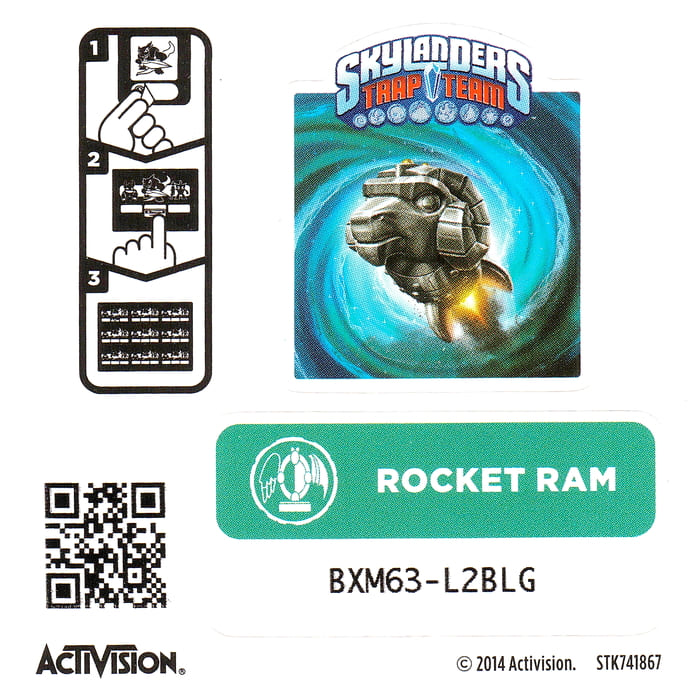 Skylanders Trap Team Rocket Ram Aufkleber
