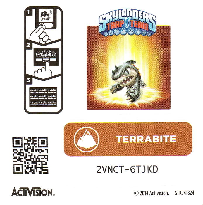 Skylanders Trap Team Terrabite Aufkleber