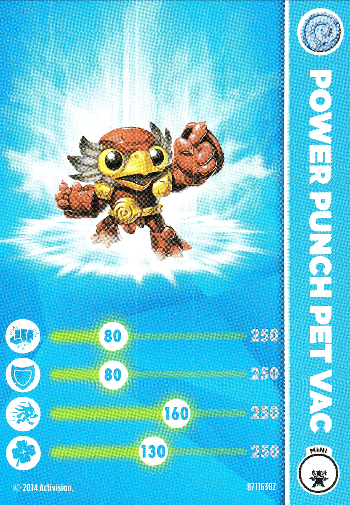 Skylanders Trap Team Power Punch Pet Vac Karte