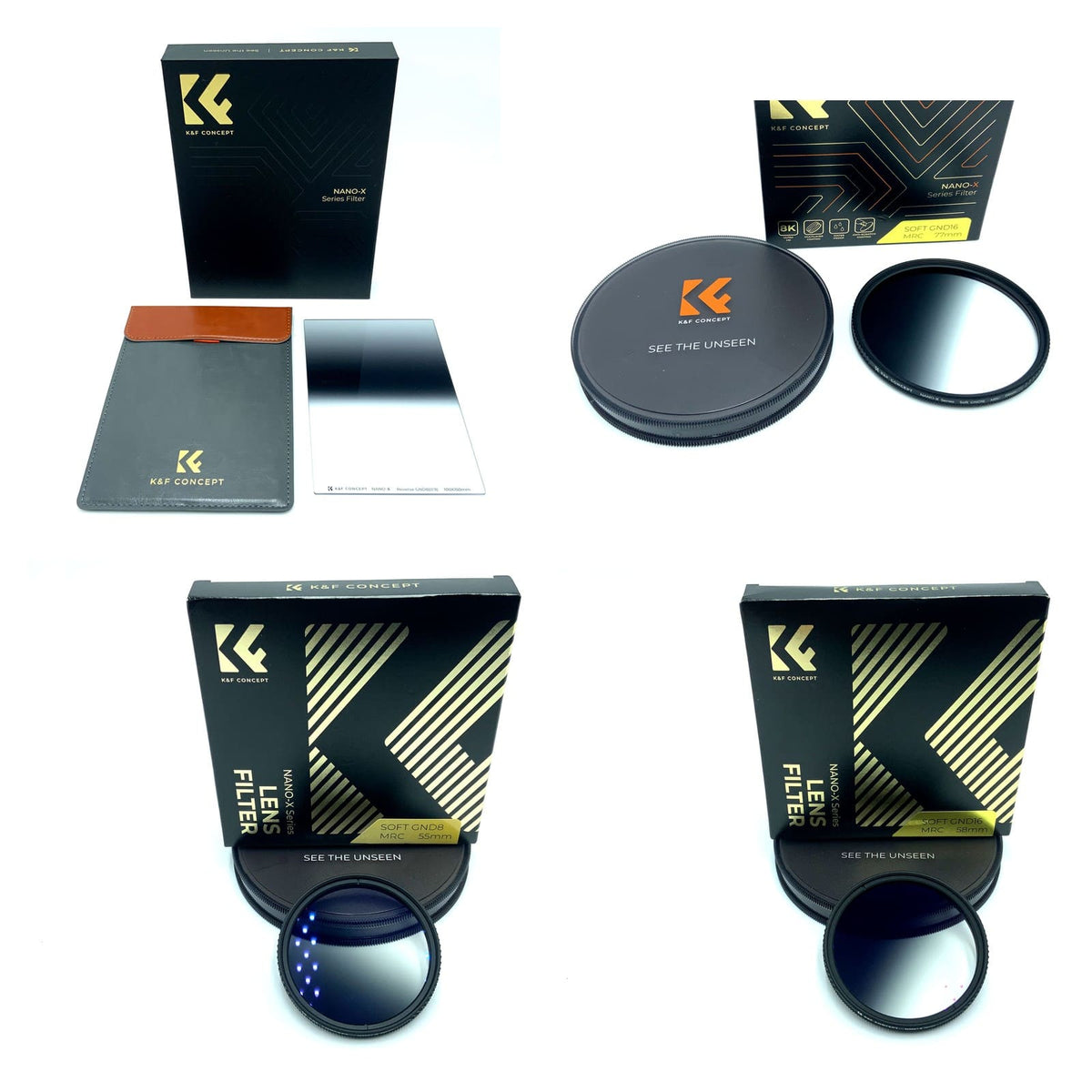 K&F Concept Verlaufsfilter Auswahl 40,5 52 55 58 62 67 77 82 95mm Objektivfilter