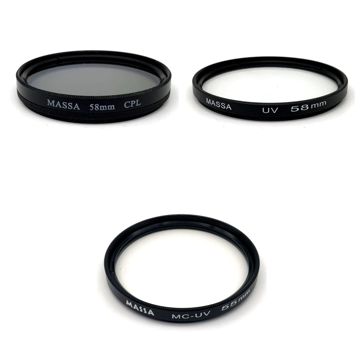 Massa Filter Auswahl UV Polfilter 55 58mm Objektivfilter Kamerafilter